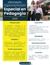 Info1 Formación Especial en Pedagogía 2022-2