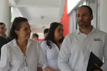 Ministra del Deporte - Astrid Bibiana Rodríguez - Decano Fac. Salud Carlos Quiroz