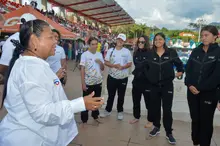 Rectora visitó a los deportistas de la IUEND que participan en los XXXI JUN ASCUN 2024