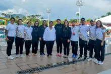 Rectora visitó a los deportistas de la IUEND que participan en los XXXI JUN ASCUN 2024