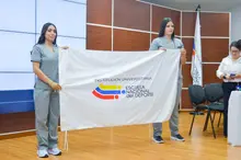 Estudiantes de Fisioterapia y Terapia Ocupacional inician sus pr&aacute;cticas con ceremonia de imposici&oacute;n de gafetes