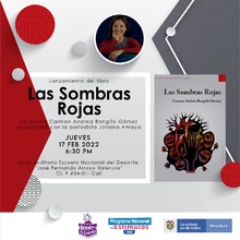 Docente de la Especialización en Periodismo Deportivo, Carmen Andrea Rengifo presenta su libro “Las Sombras Rojas” FLYER