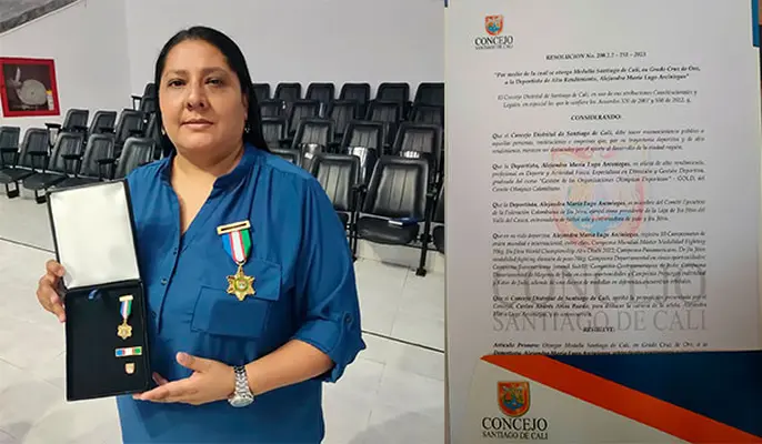 Concejo de Cali exalt&oacute; a la egresada Alejandra Lugo con la Medalla Cruz de Oro